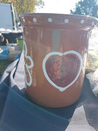 Vaso natalizio dipinto a mano 