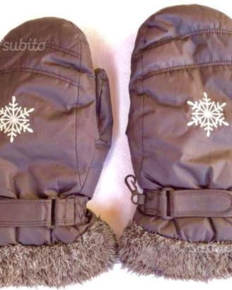 Guanti sci snowboard Thinsulate pile manopola