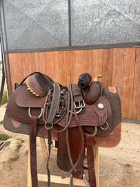 sella e set completo monta americana / western