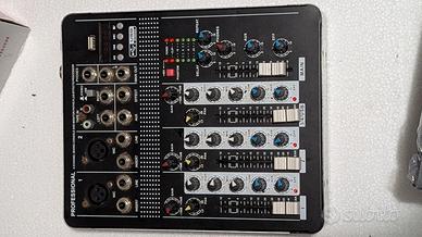 Mixer Audio Profes 4 Canali con USB  Phantom Power