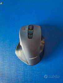 Mouse Mediacom wireless nero curvo, ergonomico