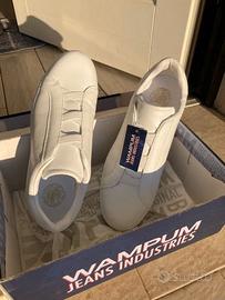 Wampum Denim pelle bianco 44 NUOVO