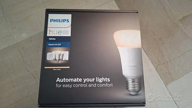 Philips Hue Starter Kit E27 -3 Lamp +Bridge+Switch