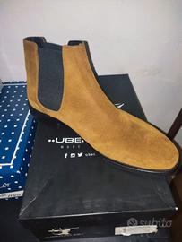 Chelsea boots in camoscio color camel – nuovi, mai