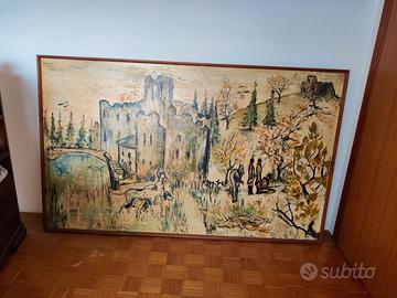 Quadro olio su tela, Vintage