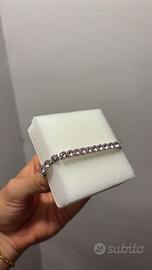 Bracciale tennis  con zirconi rosa
