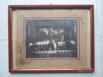Foto antica Teatro Montini Fabriano cornice epoca