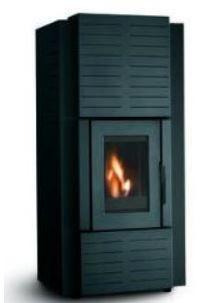 Termostufa nera a pellet Palazzetti Ecofire