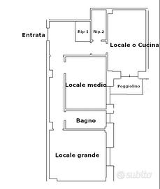 No vendita Ufficio-Studio profess(Appart.4/5 vani)