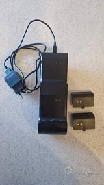 Caricabatterie doppio per controller Xbox + 2 batt
