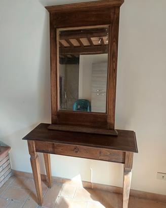 Specchiera in legno stile rustico - sgombero