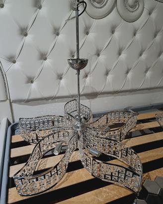 Lampadario+applique Moderno a Led in Cristallo 