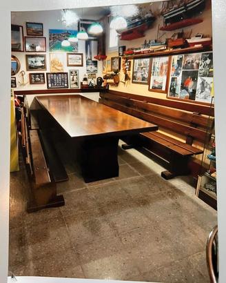 tavolo lungo legno massello