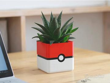 Vaso Pokeball Vasetto Piante Scrivania Pokemon