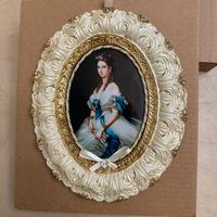 Quadro con cornice ovale