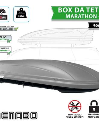 box baule tetto auto menabo 460 litri