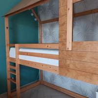 Letto casetta in legno massello