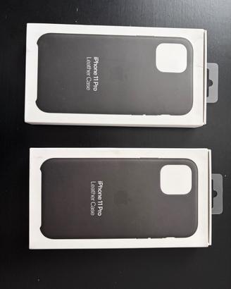 2 custodie Apple pelle nera IPhone 11 Pro