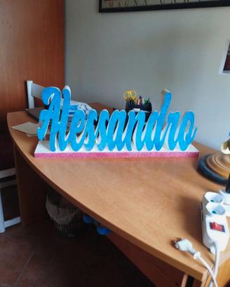 scritta per festeggiamenti Alessandro
