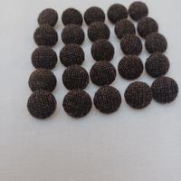 25 bottoni lana marrone 