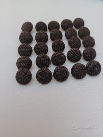 25 bottoni lana marrone 