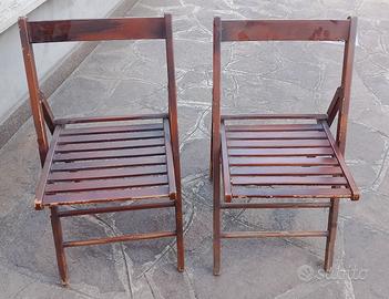 Sedie pieghevoli in legno Palmar