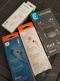 Auricolari JBL e SONY
