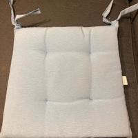 Set 6 cuscini azzurri 40x40cm con legacci 