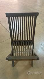 Sedia pieghevole Unopiù modello William in teak