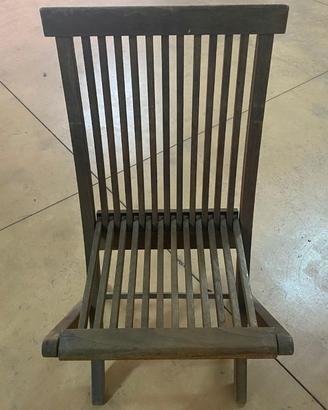 Sedia pieghevole Unopiù modello William in teak
