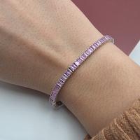 BRACCIALE TENNIS ORO ZAFFIRI ROSA 7,8 CARATI