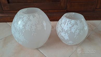 lampade da comodino in vetro decorato