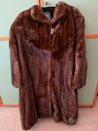 Pellicia di vero visone marrone, fintire artiginal