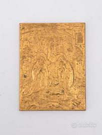 Placchetta Natività Manfrini Bronzo Dorato 900