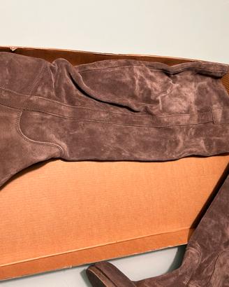 Stivali stile camperos in camoscio beige n 40