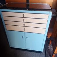 mobiletto metallo dentista  vintage 