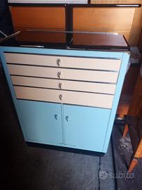 mobiletto metallo dentista  vintage 