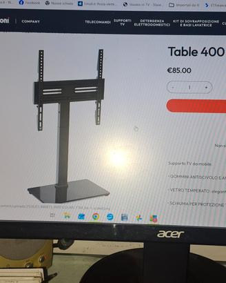 supporto tv da tavolo meliconi table 400