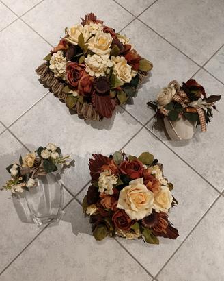 Cestini decorativi fiori secchi