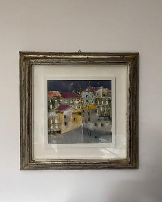 Lido Bettarini – Paesaggio con case – olio su tela
