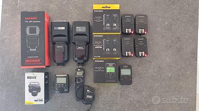 Kit Flash Nikon Neewer, Meike, Trigger Yongnuo ecc