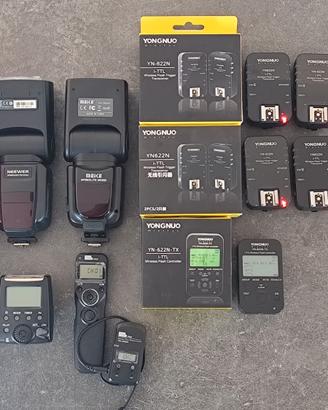 Kit Flash Nikon Neewer, Meike, Trigger Yongnuo ecc