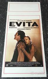 Locandina poster cinema film Evita vintage anni 90