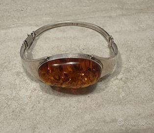 Bracciale ambra e argento come da foto