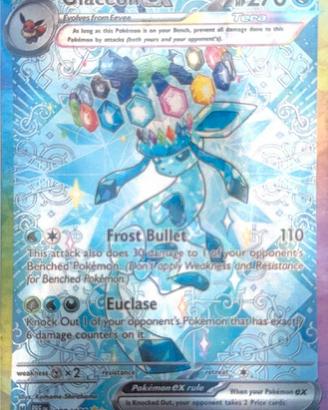 Carta Pokemon da collezione Glaceon ex