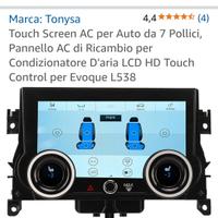 panello Tach aria condizionata range rover Evoque 