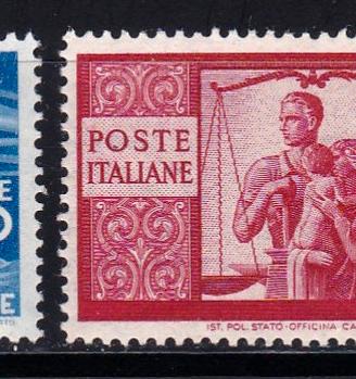 Italia Repubblica 1945-48 Democratica integra mnh