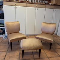 Poltrone + ottomana Mid-Century Modern anni 50/60