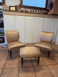 Poltrone + ottomana Mid-Century Modern anni 50/60