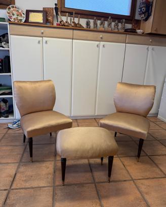 Poltrone + ottomana Mid-Century Modern anni 50/60